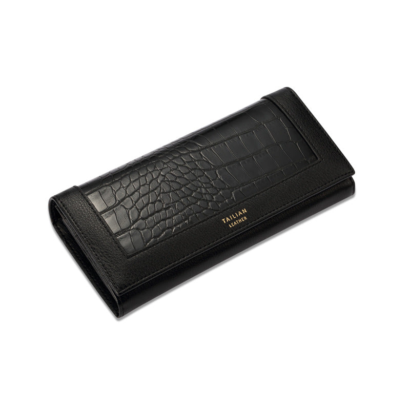 Versatile Trendy Women's Crocodile Pattern Clutch Ladies Wallets