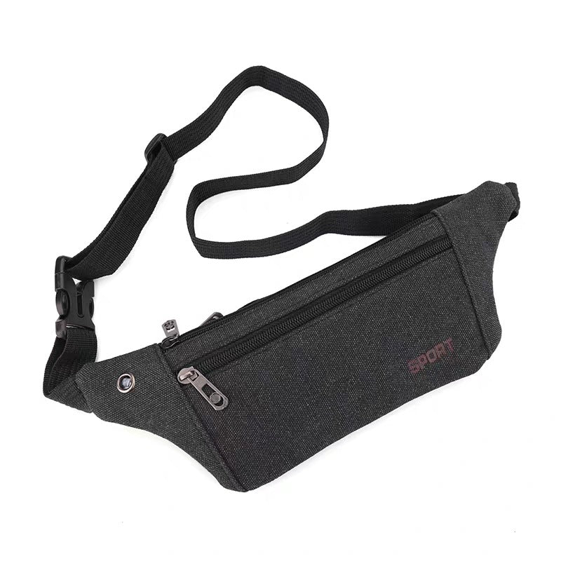 Men's Invisible Canvas Mobile Riding Close-fitting Small Men's Waist Packs