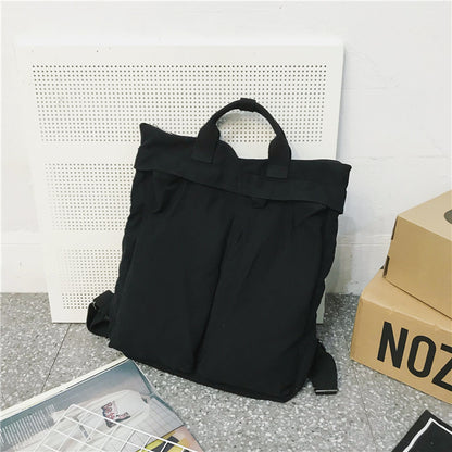 Lazy Canvas Artistic Korean Fashion College Large Backpacks