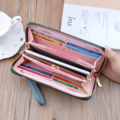 Women's Printed Long Zip Korean Style Fashion Large Ladies Wallets