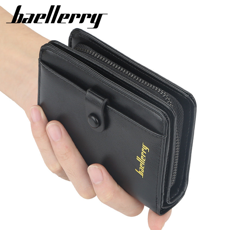 Men's Short Multiple Slots Driving License Fashion Coin Purses