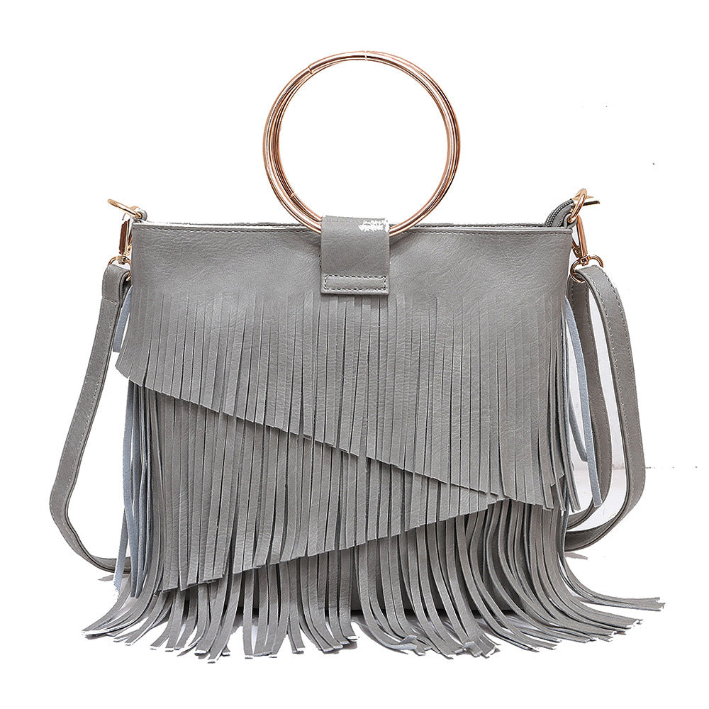 Women's Fashion Irregular Tassel Trend Music Festival Handbags