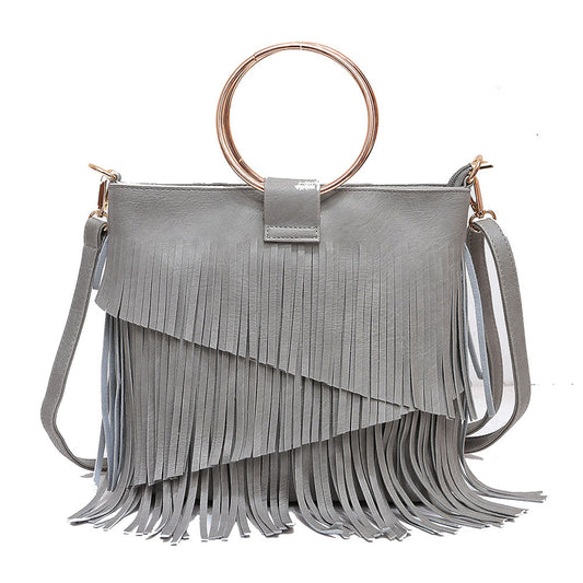 Women's Fashion Irregular Tassel Trend Music Festival Handbags