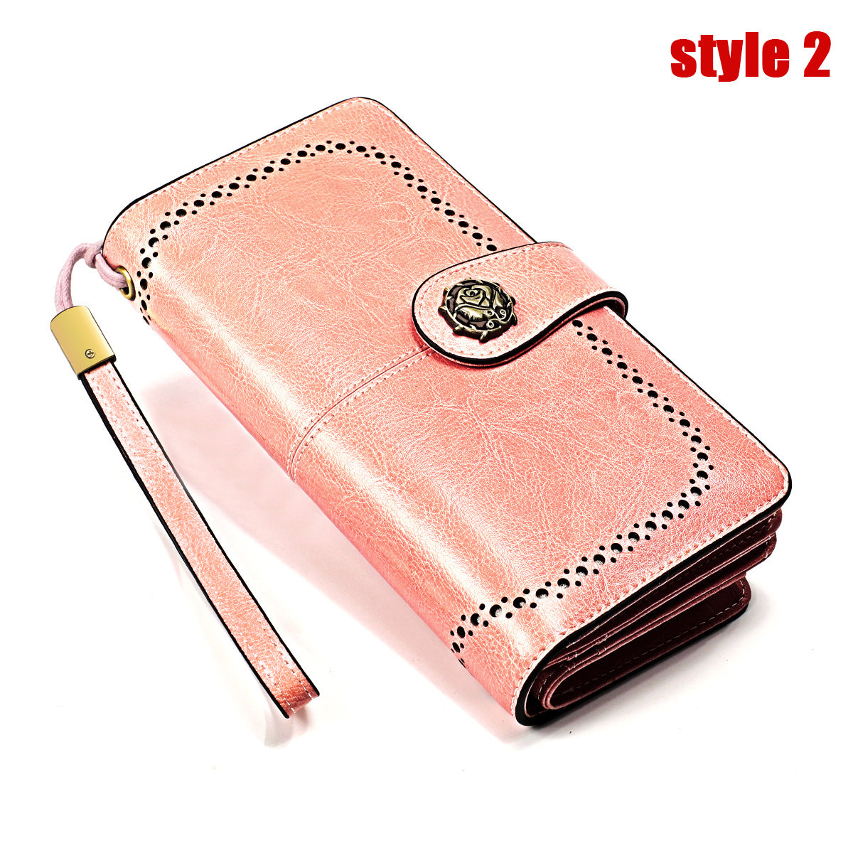 Large Capacity Long Retro Genuine Leather Ladies Wallets