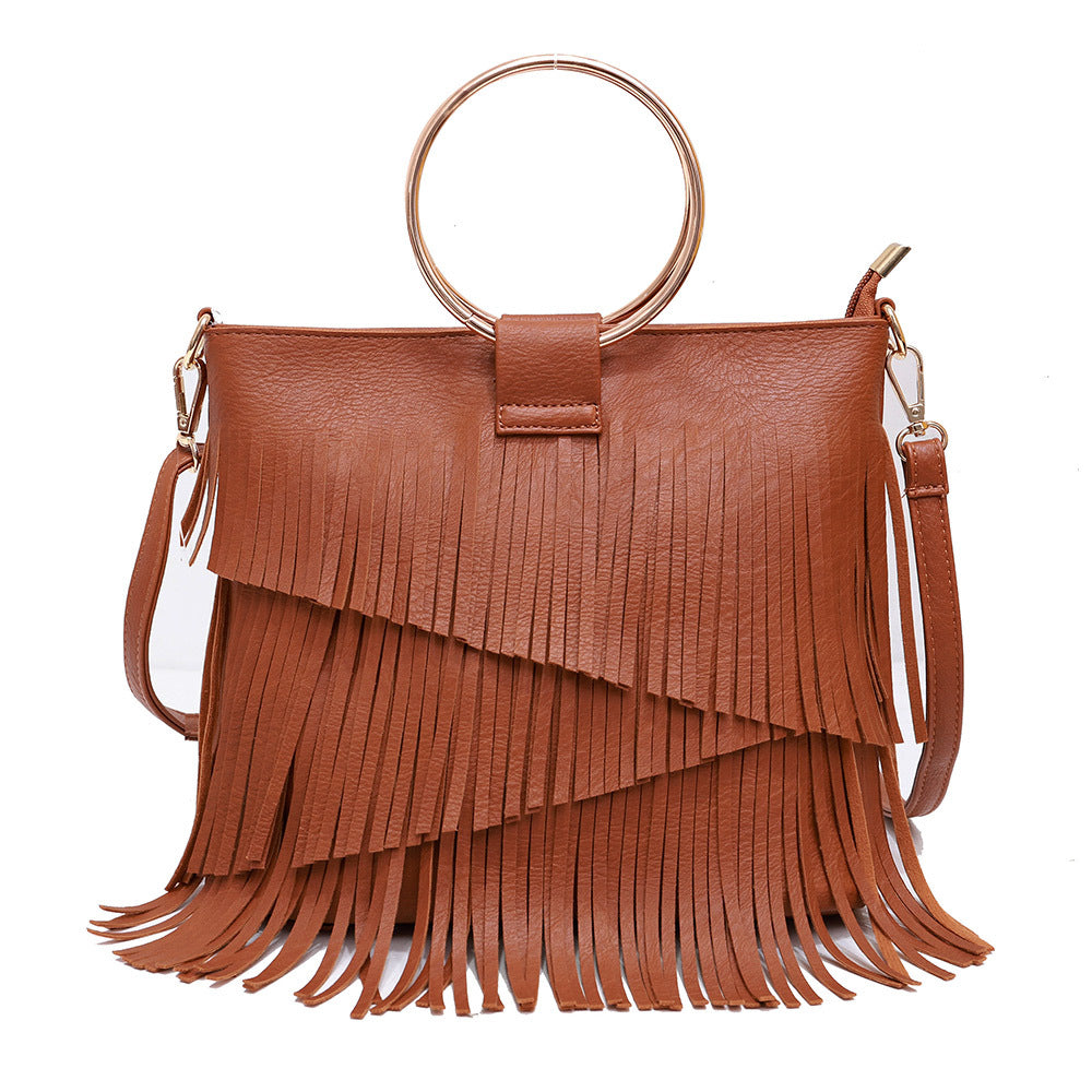 Women's Fashion Irregular Tassel Trend Music Festival Handbags