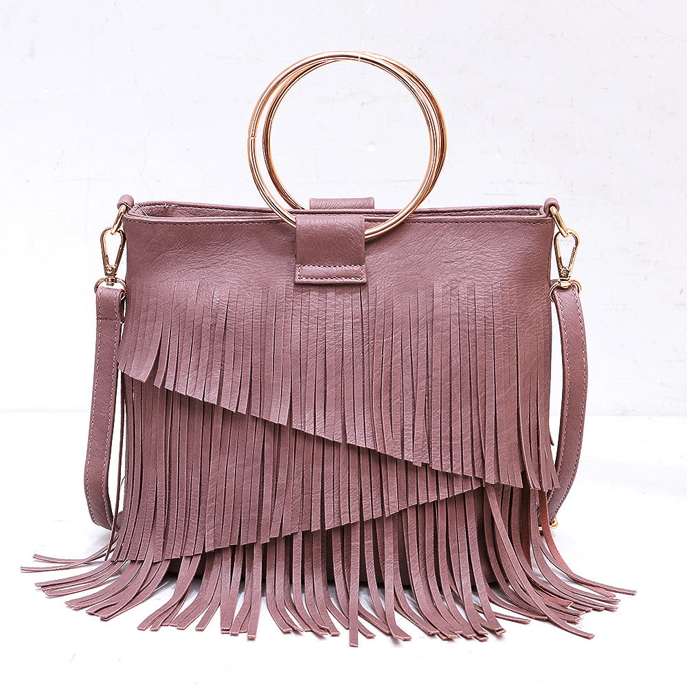 Women's Fashion Irregular Tassel Trend Music Festival Handbags