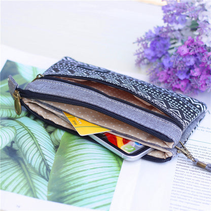 Women's White Print Storage Clutch Fashion Korean Ladies Wallets