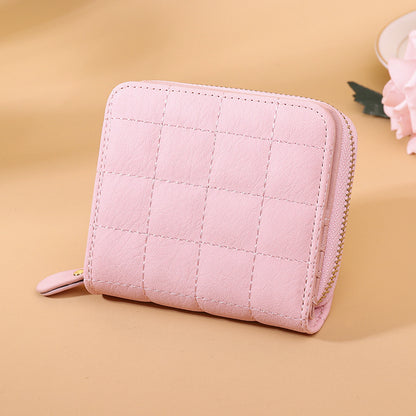 Women's Korean Style Short Zipper Embroidered Female Ladies Wallets