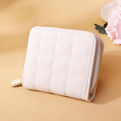 Women's Korean Style Short Zipper Embroidered Female Ladies Wallets