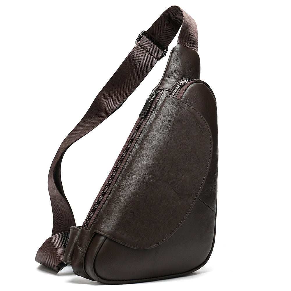 Sacs messagers créatifs en cuir souple pour hommes, sacoches de loisirs triangulaires pour hommes