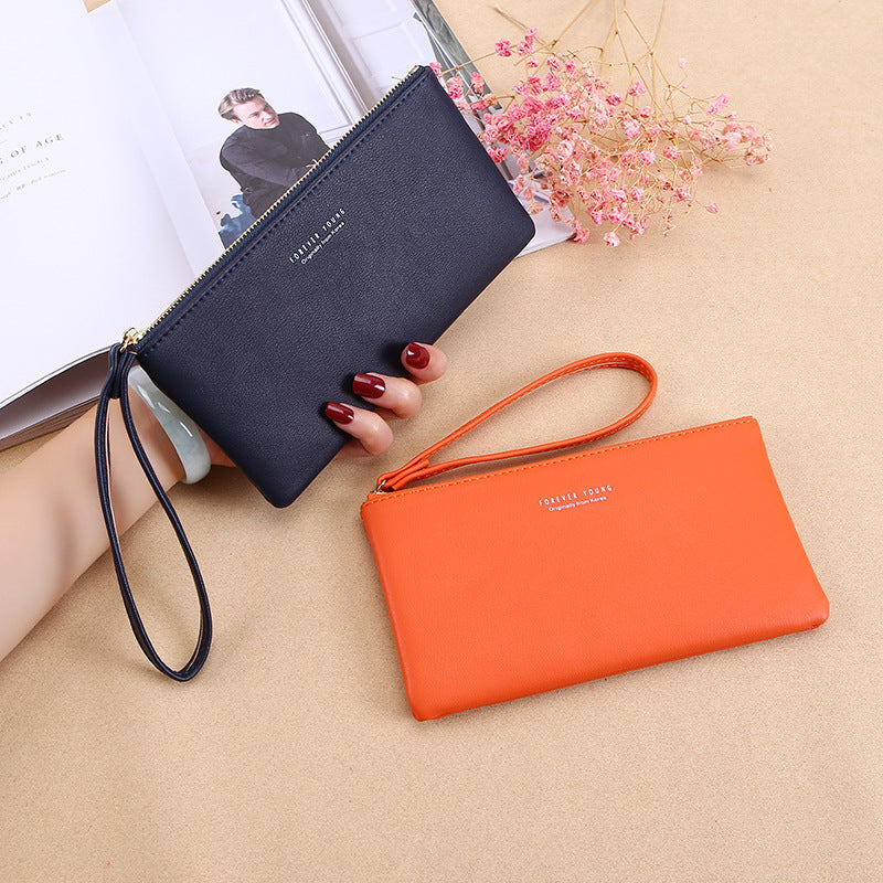 Women's Korean Style Zipper Long Large Capacity Ladies Wallets