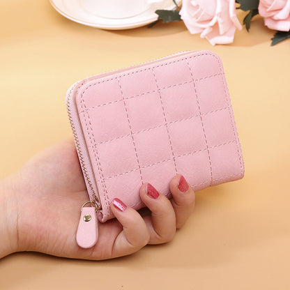 Women's Korean Style Short Zipper Embroidered Female Ladies Wallets