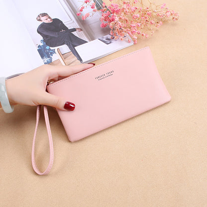 Women's Korean Style Zipper Long Large Capacity Ladies Wallets