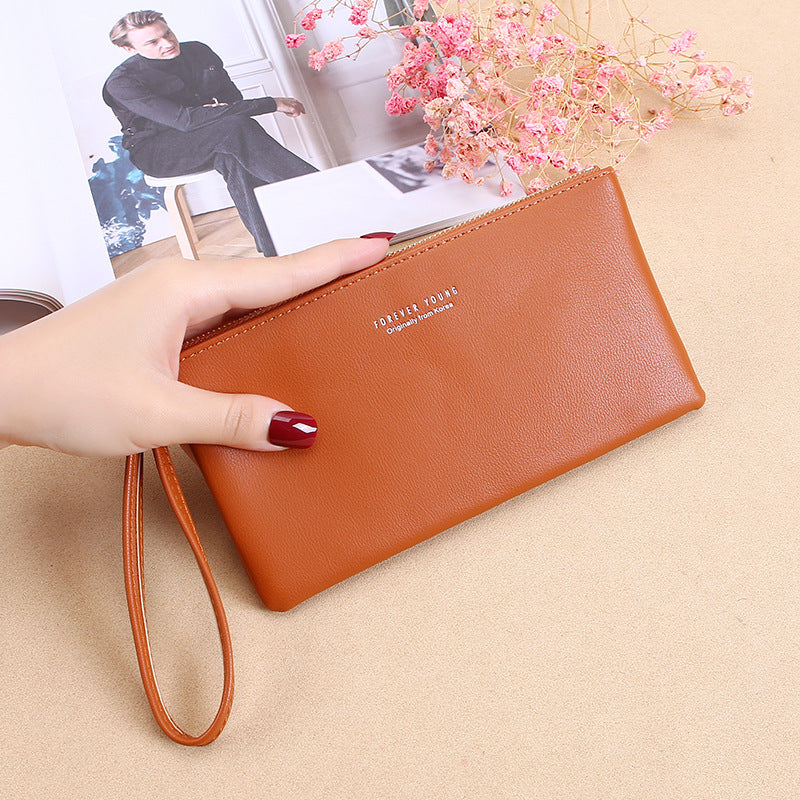 Women's Korean Style Zipper Long Large Capacity Ladies Wallets