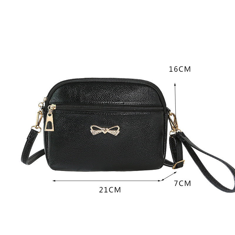 Women's Korean Style Fashion Simple Clutch Solid Shoulder Bags