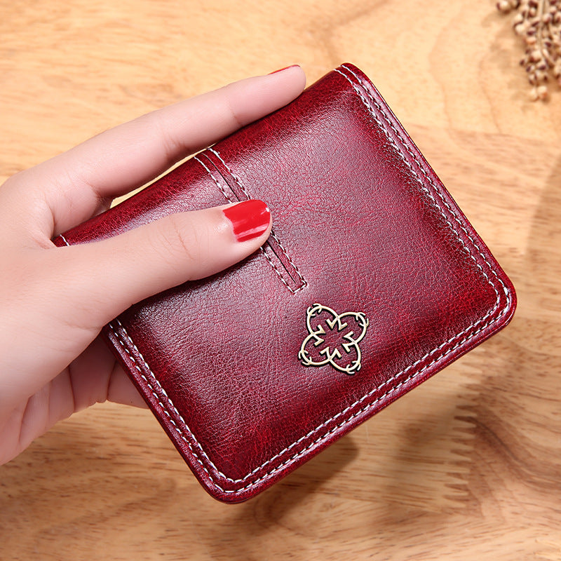 Attractive Fashion Women's Short Retro Thin Purses