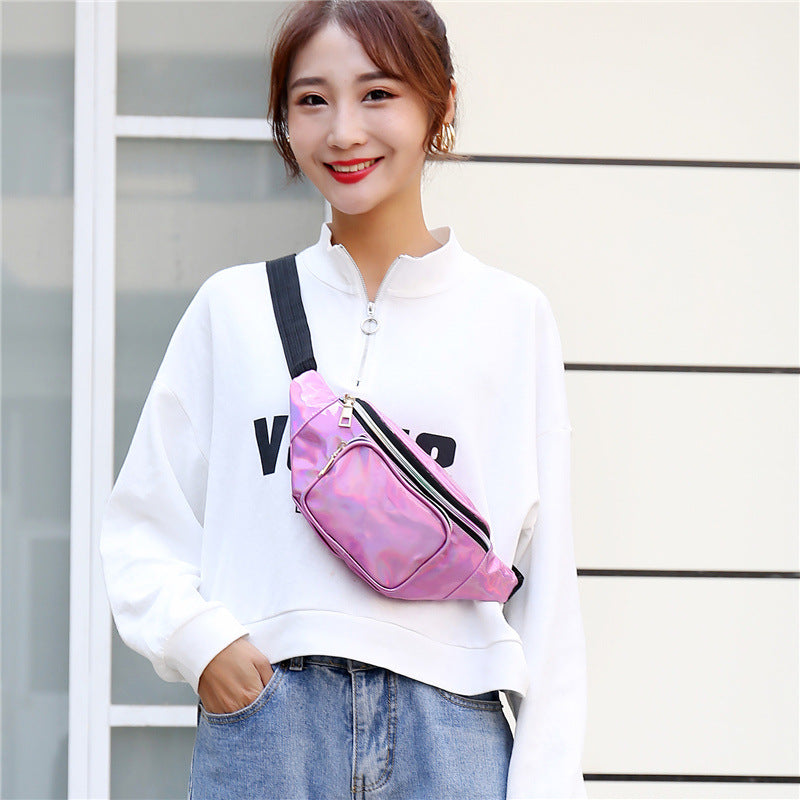 Women's Fashion Colorful Laser Male Female Personality Ladies Bags