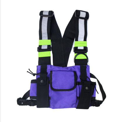 Women's & Men's Street Function Vest Tide Cool Personality Waist Packs