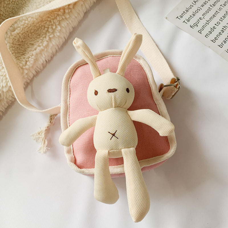 Children's Popular Versatile Cute Bunny Canvas Children's Shoulder Bags