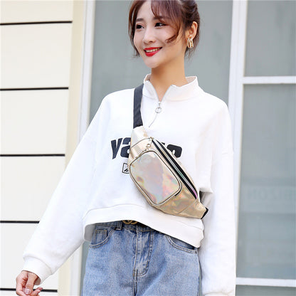 Women's Fashion Colorful Laser Male Female Personality Ladies Bags