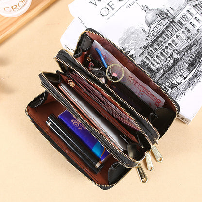 Women's Creative Long Double Zipper Fashion Ladies Wallets