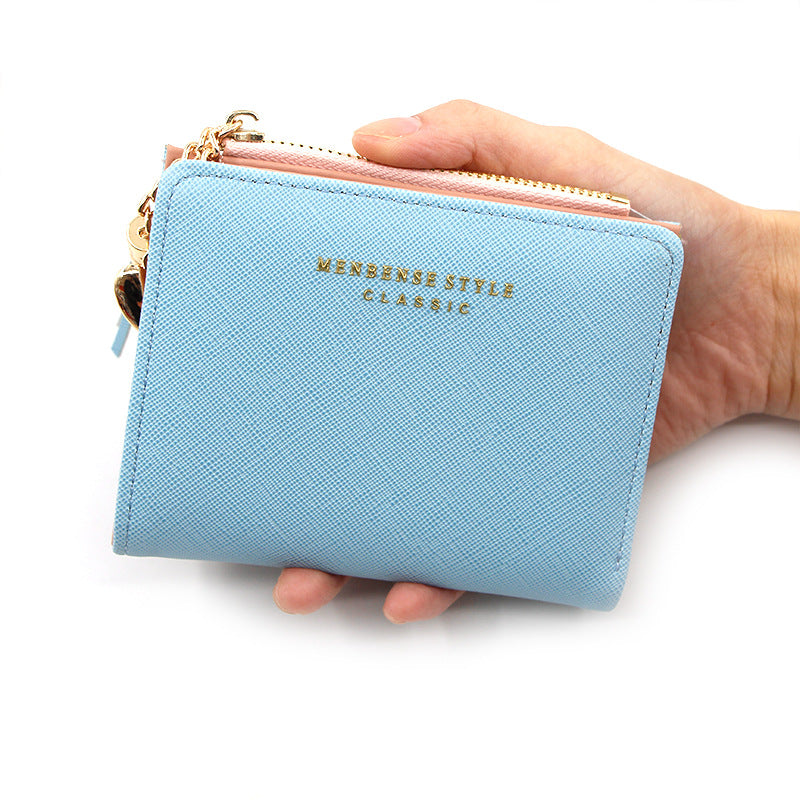 Women's Fashion Short Zip Solid Color Tassel Ladies Wallets