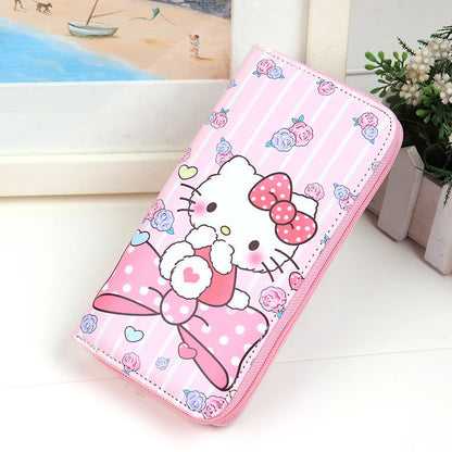 Women's Cool Tao Cartoon Doll Two-fold Ladies Wallets