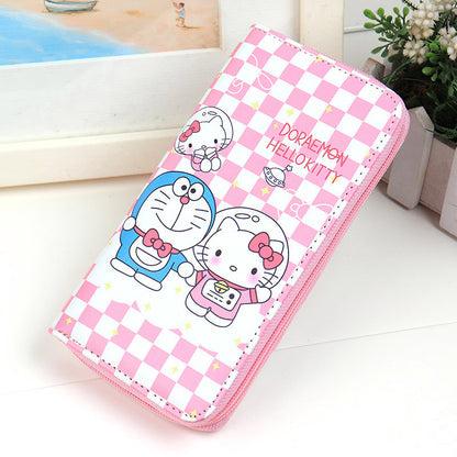 Women's Cool Tao Cartoon Doll Two-fold Ladies Wallets