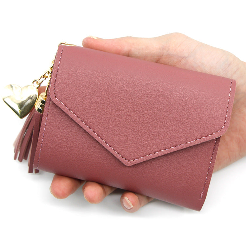 Charming Fashion Short Simple Tassel Clutch Ladies Wallets