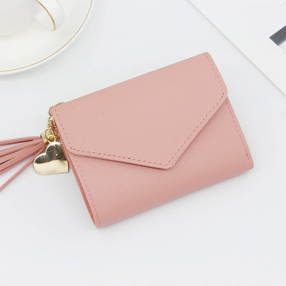 Charming Fashion Short Simple Tassel Clutch Ladies Wallets