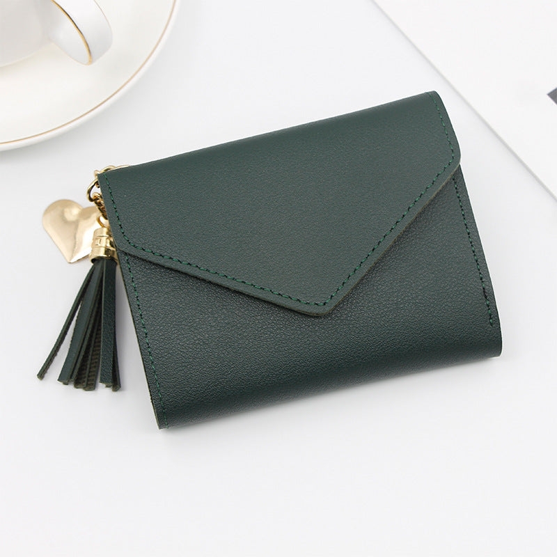 Charming Fashion Short Simple Tassel Clutch Ladies Wallets