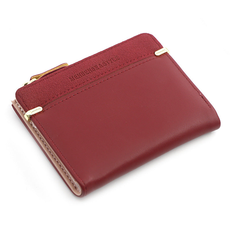 Women's Fashion Short Zip Korean Style Simple Ladies Wallets