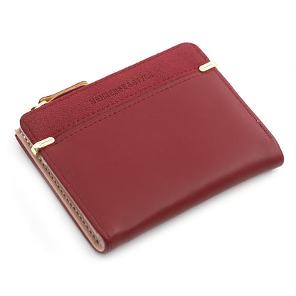 Women's Fashion Short Zip Korean Style Simple Ladies Wallets