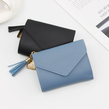 Charming Fashion Short Simple Tassel Clutch Ladies Wallets