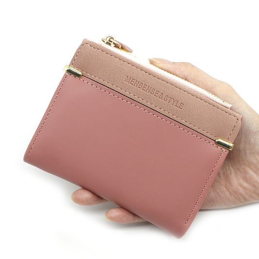 Women's Fashion Short Zip Korean Style Simple Ladies Wallets