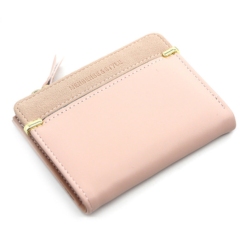 Women's Fashion Short Zip Korean Style Simple Ladies Wallets