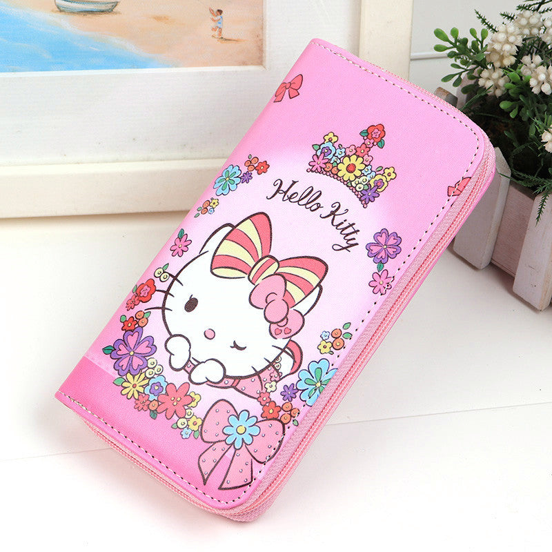 Women's Cool Tao Cartoon Doll Two-fold Ladies Wallets