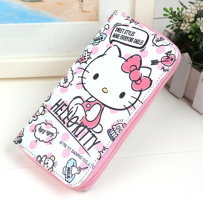 Women's Cool Tao Cartoon Doll Two-fold Ladies Wallets