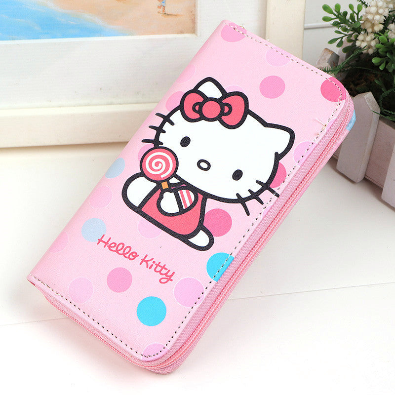 Women's Cool Tao Cartoon Doll Two-fold Ladies Wallets