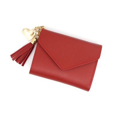 Charming Fashion Short Simple Tassel Clutch Ladies Wallets