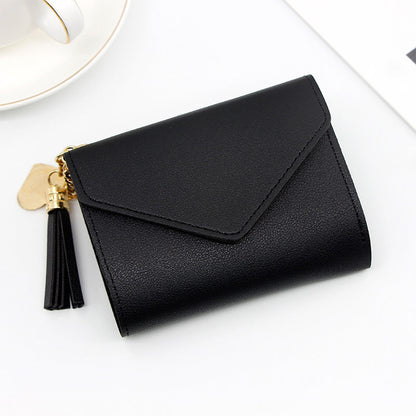 Charming Fashion Short Simple Tassel Clutch Ladies Wallets