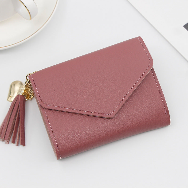 Charming Fashion Short Simple Tassel Clutch Ladies Wallets