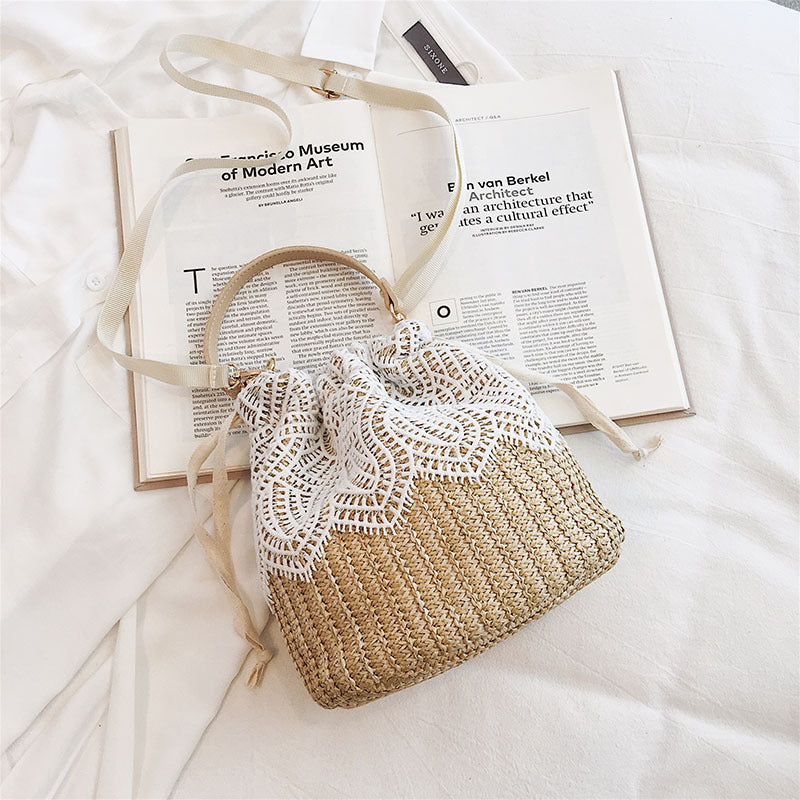 Holiday Bucket Fairy Rattan Beach Portable Female Bags