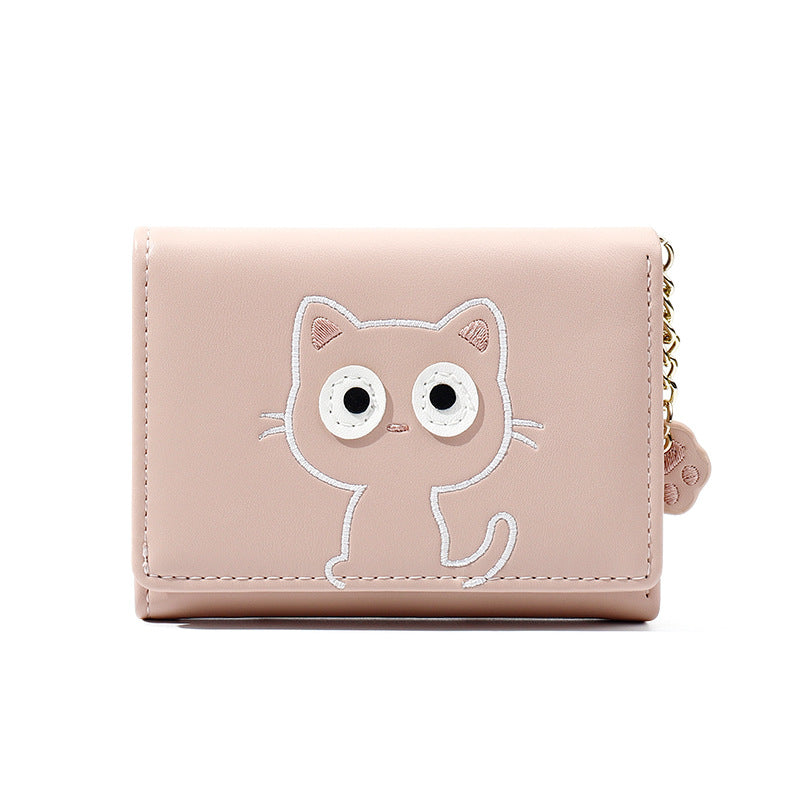 Women's Cartoon Cute Short Three Fold Lady Ladies Wallets