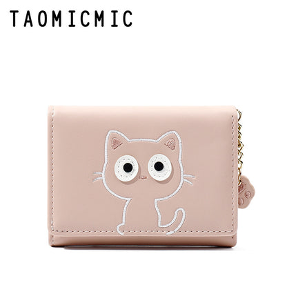 Women's Cartoon Cute Short Three Fold Lady Ladies Wallets