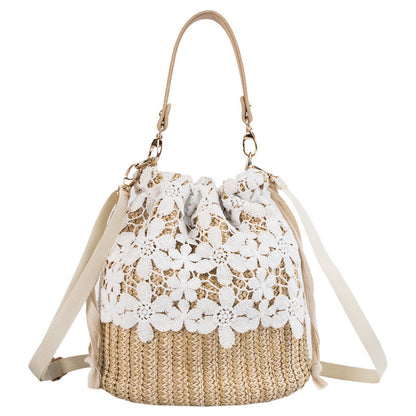 Holiday Bucket Fairy Rattan Beach Portable Female Bags