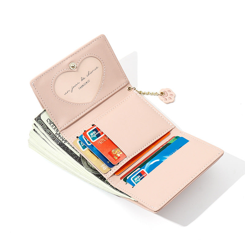 Women's Cartoon Cute Short Three Fold Lady Ladies Wallets