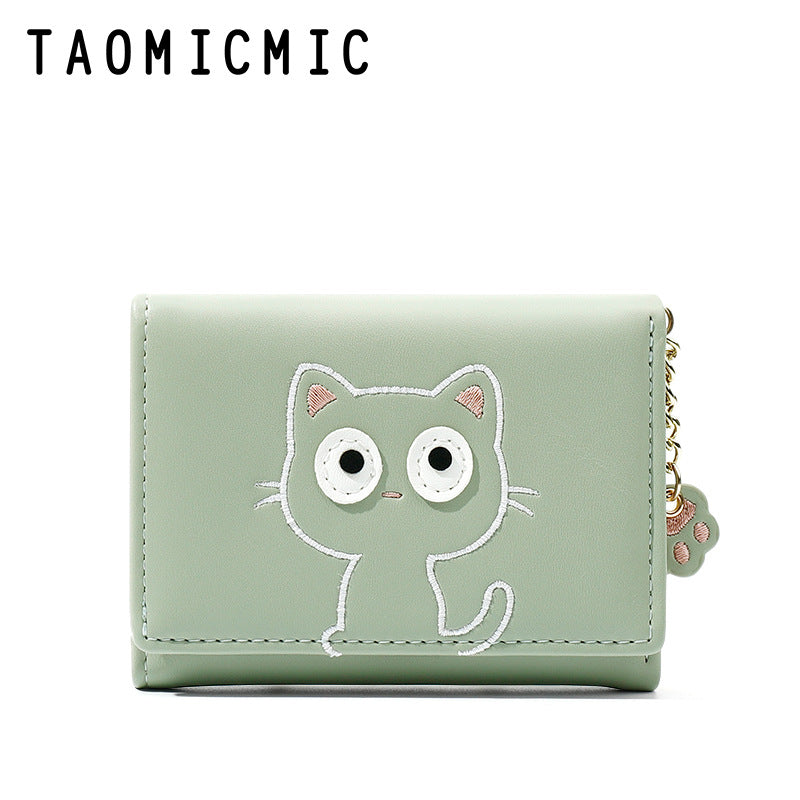 Women's Cartoon Cute Short Three Fold Lady Ladies Wallets