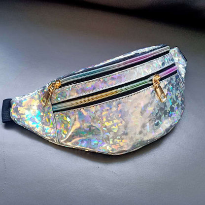 Women's Trendy Classic Laser Transparent Running Waist Packs