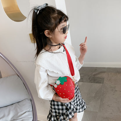 Sacs à bandoulière réglables pour enfants de style fraise de saule doux de printemps pour femmes